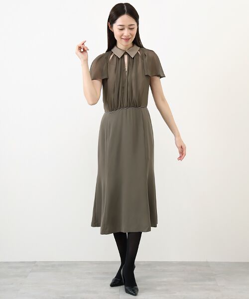 setaichiro / セタイチロウ ドレス | ドレープクロス 襟付きワンピースドレス | 詳細15