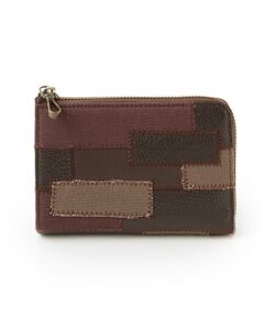 SHIFFON / シフォン 財布・コインケース・マネークリップ | 【NUMBER (N)INE】パッチワークレザーハーフラウンドジップウォレット