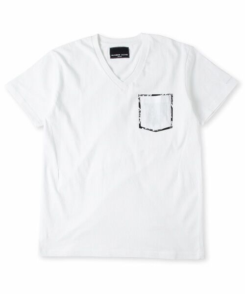 SHIFFON / シフォン Tシャツ | 【NUMBER (N)INE DENIM】音符デザインポケット付VネックTシャツ | 詳細7