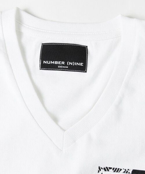【NUMBER (N)INE DENIM】音符デザインポケット付VネックTシャツ