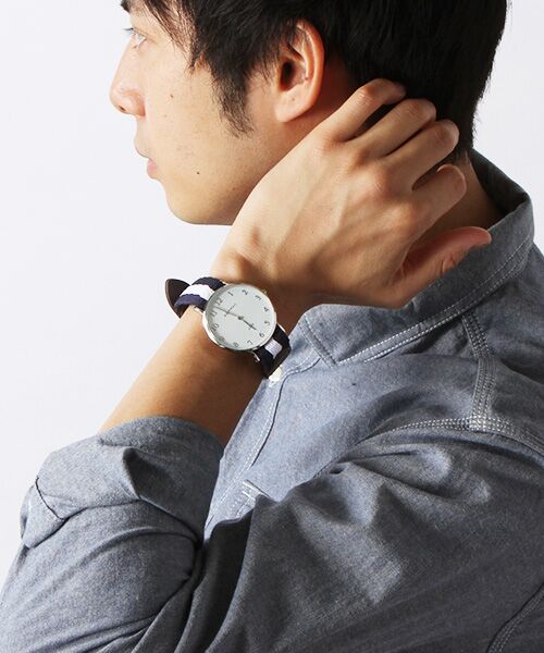 SHIFFON / シフォン 腕時計 | 【AKM Contemporary】シルバーフレームキャンバスウォッチ | 詳細5