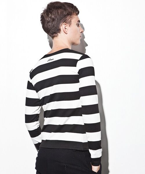 【Roen】HORIZONTAL STRIPE スカルポイントボーダーロングTシャツ