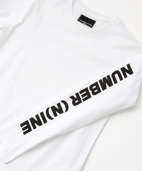 セール】 【NUMBER (N)INE DENIM】アームロゴプリントロングTシャツ