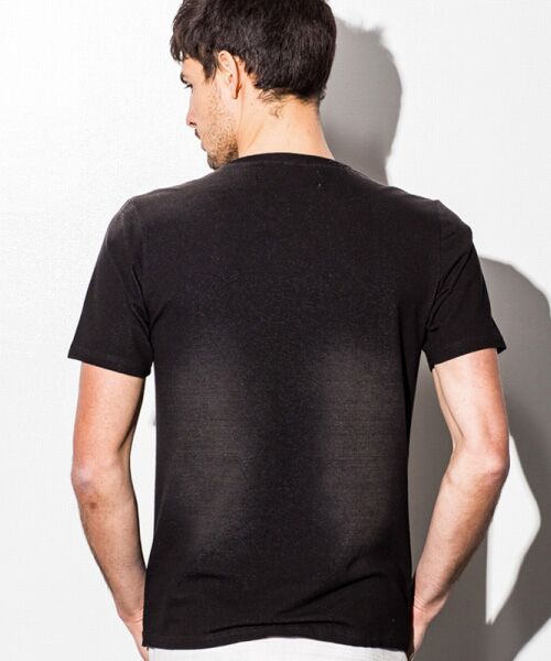 SHIFFON / シフォン Tシャツ | ブラスト加工ヴィンテージカラーパッチワークTシャツ | 詳細3