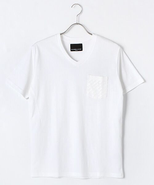 SHIFFON / シフォン Tシャツ | ロゴパターンプリントポケットTシャツ | 詳細4