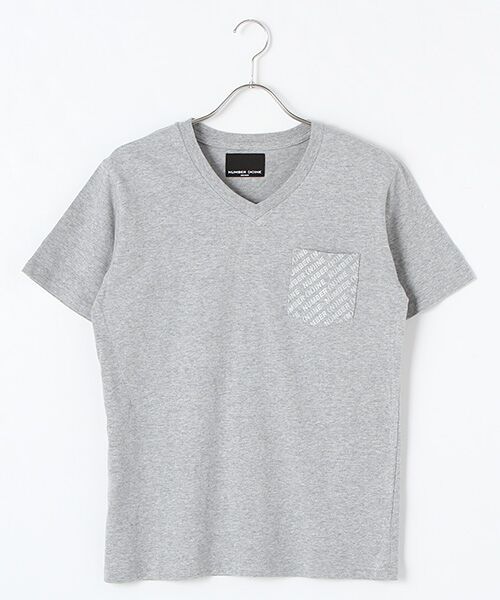 SHIFFON / シフォン Tシャツ | ロゴパターンプリントポケットTシャツ | 詳細6