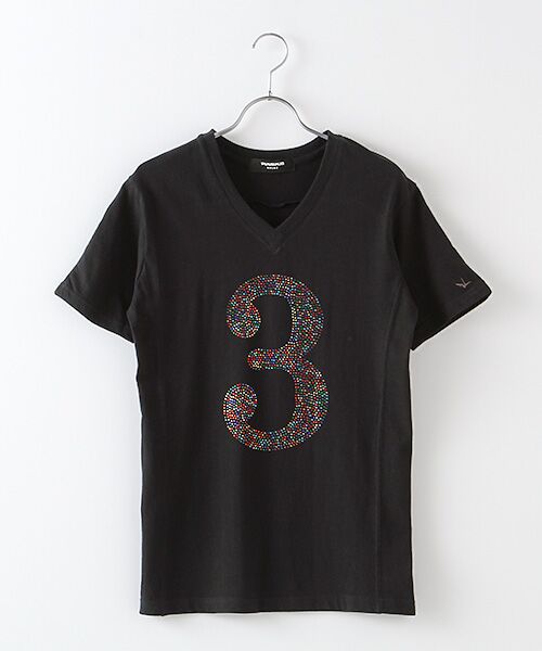 SHIFFON / シフォン Tシャツ | ラインストーン3デザインTシャツ | 詳細4