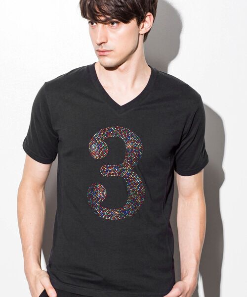 ラインストーン3デザインTシャツ
