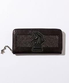 SHIFFON / シフォン 財布・コインケース・マネークリップ | ラインストーンナイトラウンドZIPウォレット/長財布
