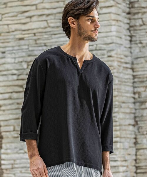 SHIFFON/シフォン プルオーバーシャツ ブラック M SHIFFON/シフォン プルオーバーシャツ ブラック M