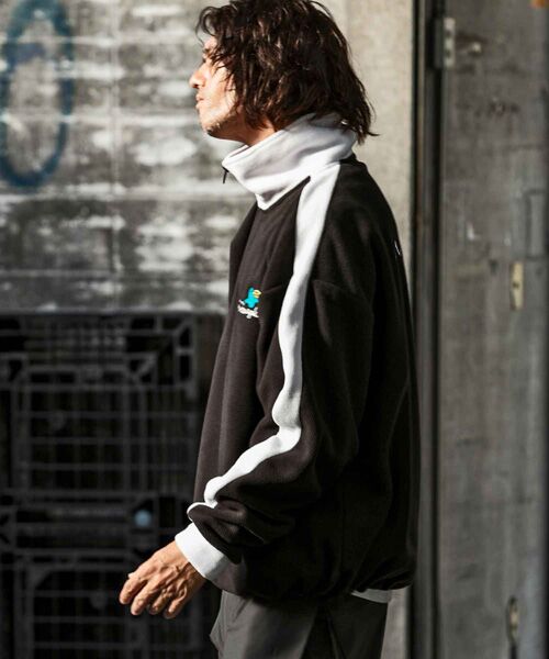 SHIFFON / シフォン その他トップス | 袖ラインフリースジャケット | 詳細2