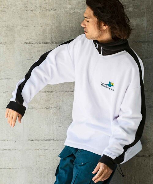 SHIFFON / シフォン その他トップス | 袖ラインフリースジャケット | 詳細6