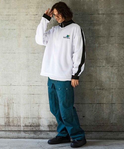 SHIFFON / シフォン その他トップス | 袖ラインフリースジャケット | 詳細9