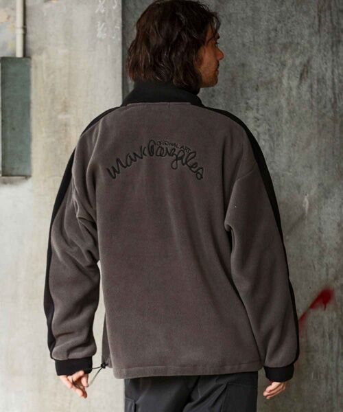 SHIFFON / シフォン その他トップス | 袖ラインフリースジャケット | 詳細11