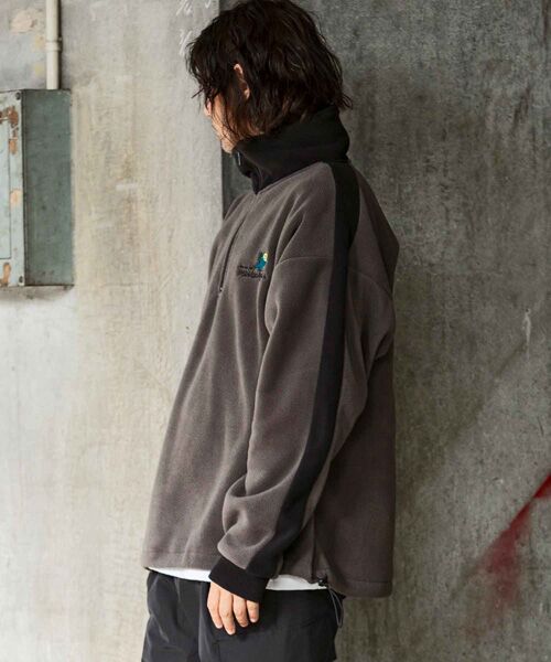 SHIFFON / シフォン その他トップス | 袖ラインフリースジャケット | 詳細12