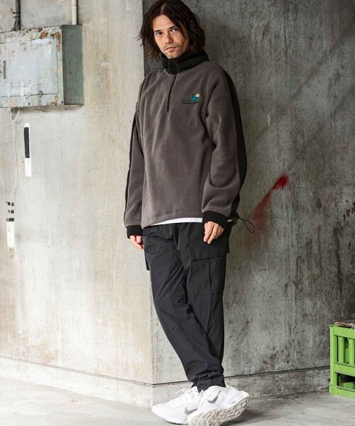 SHIFFON / シフォン その他トップス | 袖ラインフリースジャケット | 詳細13