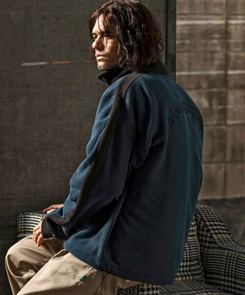 SHIFFON / シフォン その他トップス | 袖ラインフリースジャケット | 詳細17