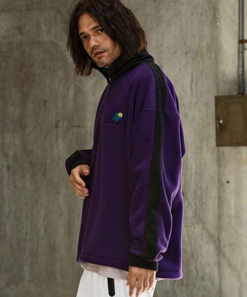 SHIFFON / シフォン その他トップス | 袖ラインフリースジャケット | 詳細21