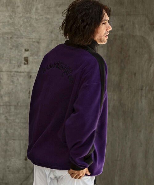 SHIFFON / シフォン その他トップス | 袖ラインフリースジャケット | 詳細23