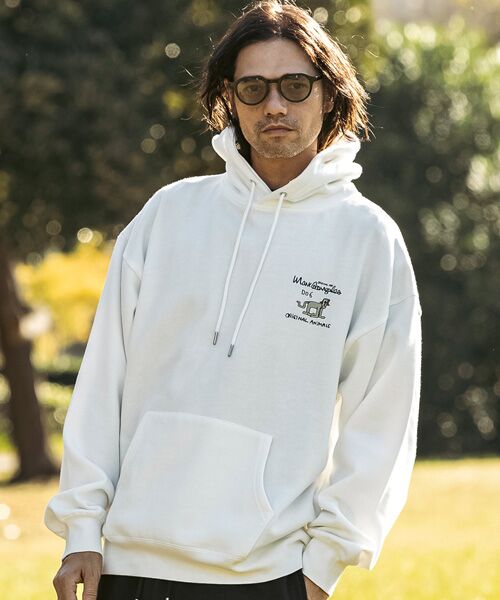 SHIFFON / シフォン パーカー | プリントプルオーバーパーカー(ホワイト C)