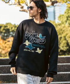 SHIFFON / シフォン ニット・セーター | フロントジャガードクルーネックニット