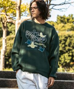 SHIFFON / シフォン ニット・セーター | フロントジャガードクルーネックニット