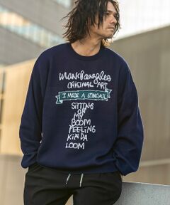 SHIFFON / シフォン ニット・セーター | フロントジャガードクルーネックニット