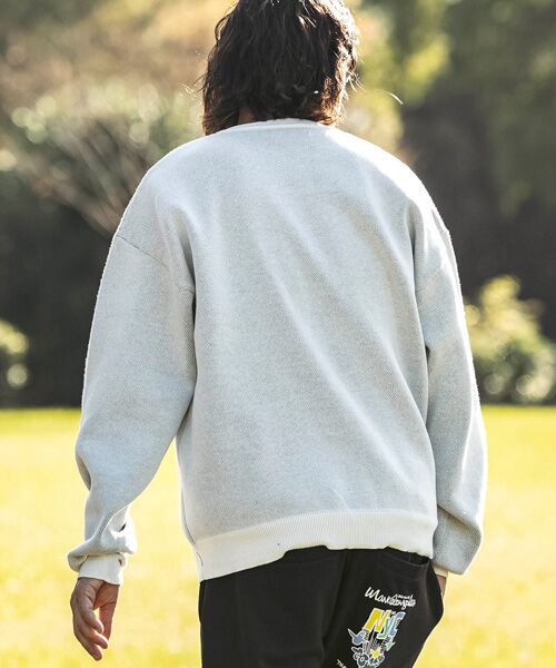 SHIFFON / シフォン ニット・セーター | フロントジャガードクルーネックニット | 詳細7