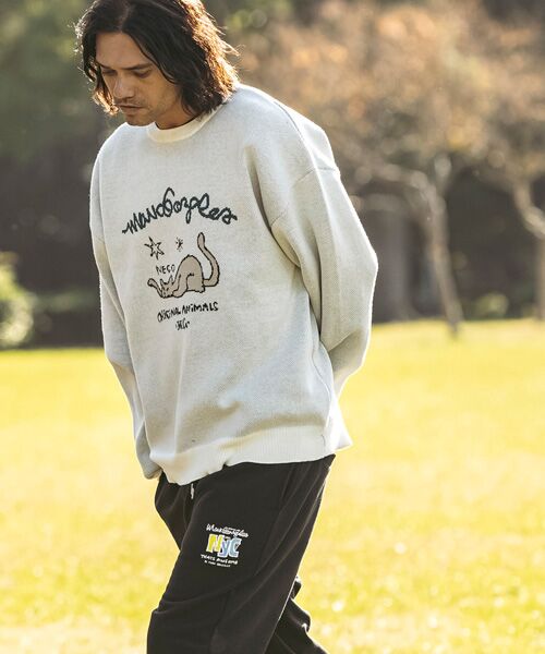 SHIFFON / シフォン ニット・セーター | フロントジャガードクルーネックニット | 詳細8