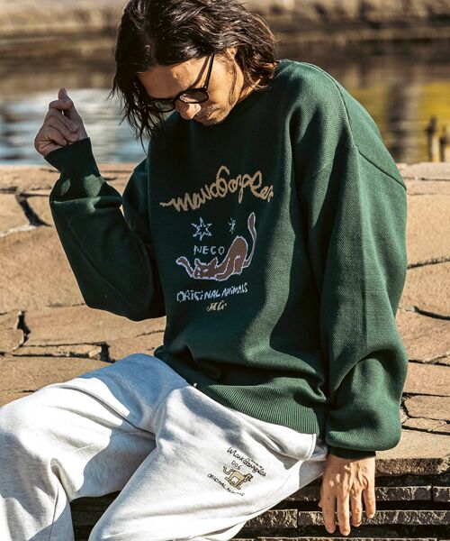 SHIFFON / シフォン ニット・セーター | フロントジャガードクルーネックニット | 詳細15