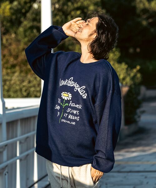 SHIFFON / シフォン ニット・セーター | フロントジャガードクルーネックニット | 詳細19