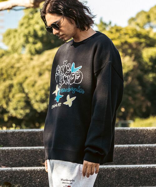 SHIFFON / シフォン ニット・セーター | フロントジャガードクルーネックニット | 詳細21