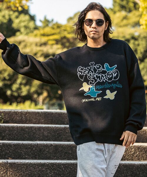 SHIFFON / シフォン ニット・セーター | フロントジャガードクルーネックニット | 詳細23