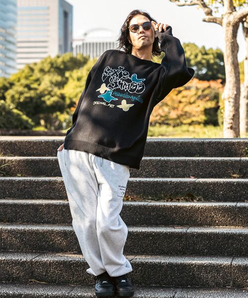 SHIFFON / シフォン ニット・セーター | フロントジャガードクルーネックニット | 詳細24