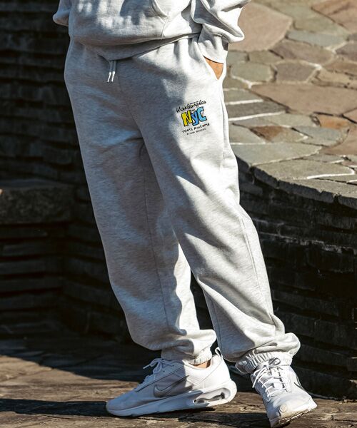 SHIFFON / シフォン その他パンツ | プリントスウェットパンツ(グレー A)