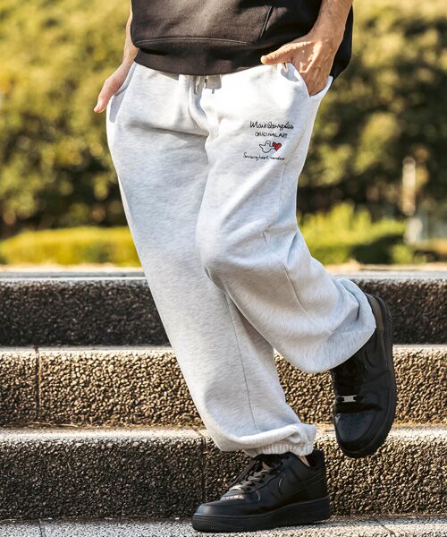 SHIFFON / シフォン その他パンツ | プリントスウェットパンツ(グレー D)