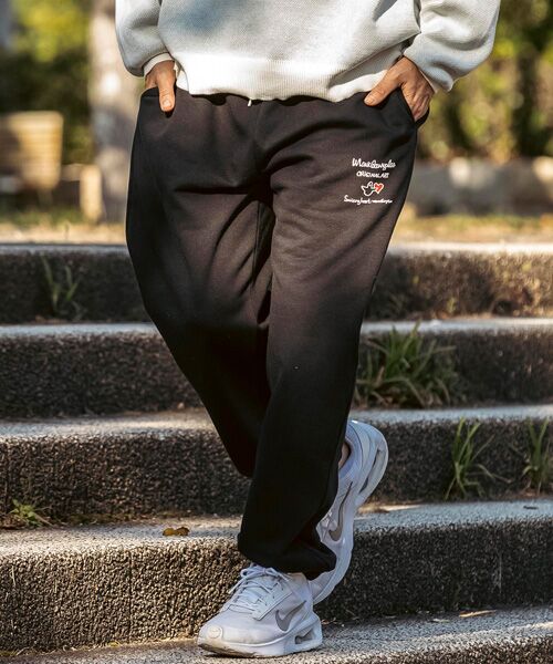 SHIFFON / シフォン その他パンツ | プリントスウェットパンツ(ブラック D)