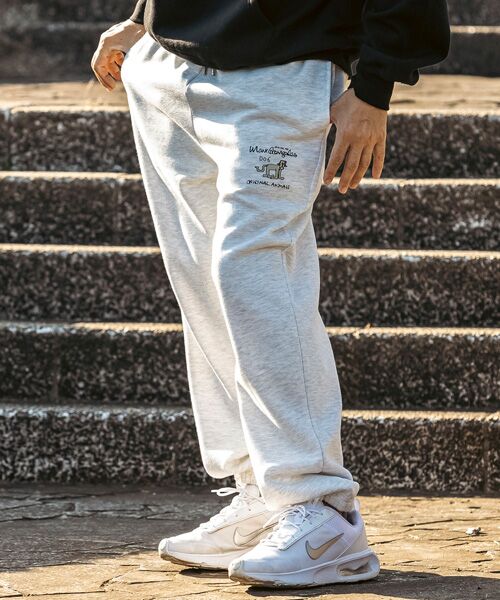 SHIFFON / シフォン その他パンツ | プリントスウェットパンツ(グレー C)