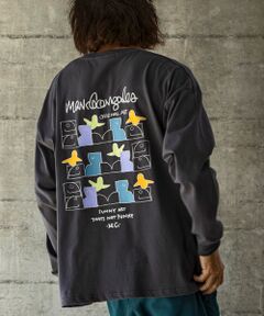 SHIFFON / シフォン Tシャツ | バックプリントロングTシャツ/4type/4colors