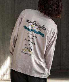 SHIFFON / シフォン Tシャツ | バックプリントロングTシャツ/4type/4colors