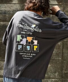 SHIFFON / シフォン Tシャツ | バックプリントロングTシャツ/4type/4colors