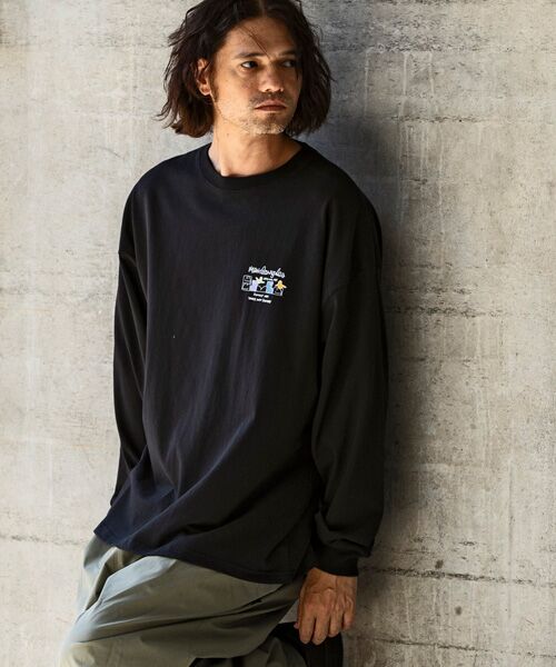 SHIFFON / シフォン Tシャツ | バックプリントロングTシャツ/4type/4colors | 詳細3