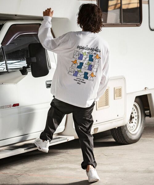 SHIFFON / シフォン Tシャツ | バックプリントロングTシャツ/4type/4colors | 詳細7