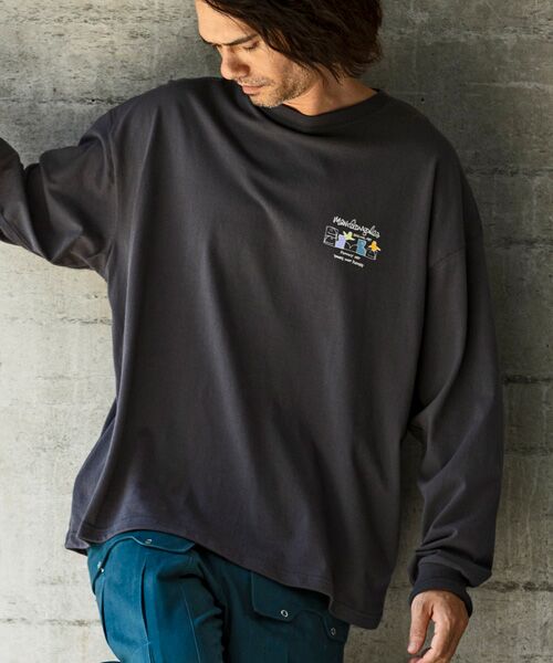 SHIFFON / シフォン Tシャツ | バックプリントロングTシャツ/4type/4colors | 詳細11