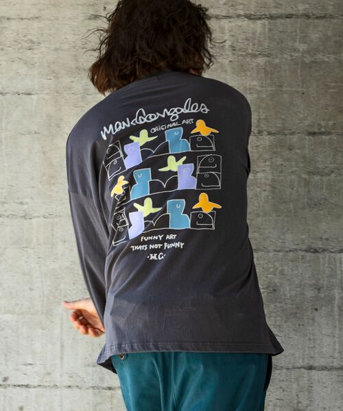 SHIFFON / シフォン Tシャツ | バックプリントロングTシャツ/4type/4colors | 詳細12