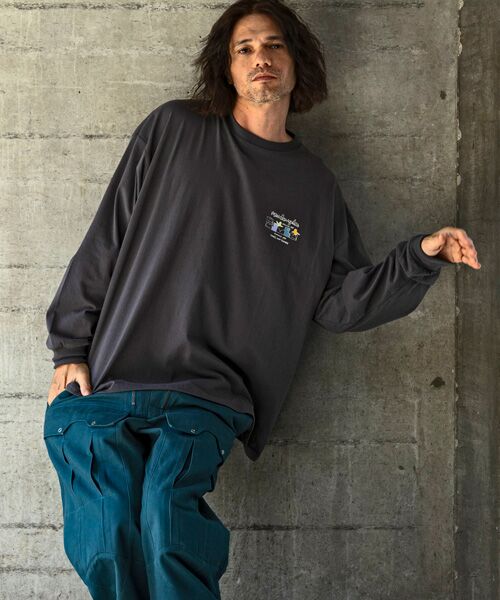 SHIFFON / シフォン Tシャツ | バックプリントロングTシャツ/4type/4colors | 詳細13