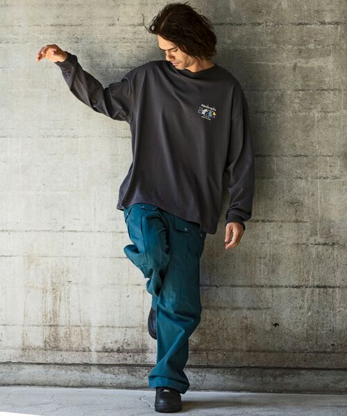 SHIFFON / シフォン Tシャツ | バックプリントロングTシャツ/4type/4colors | 詳細14