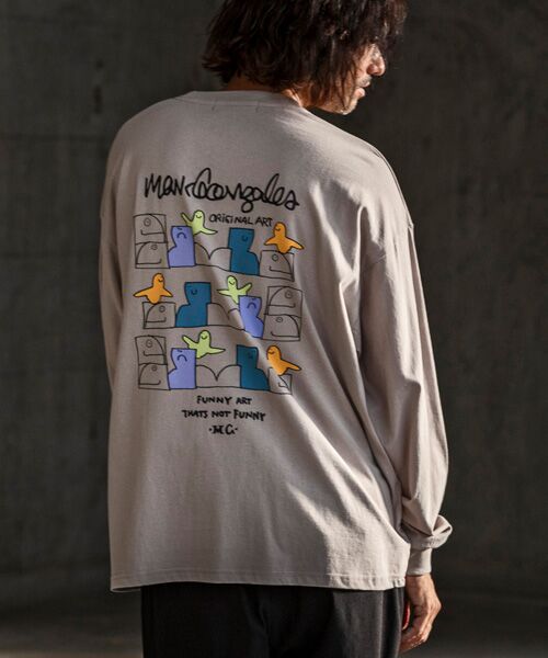 SHIFFON / シフォン Tシャツ | バックプリントロングTシャツ/4type/4colors | 詳細16