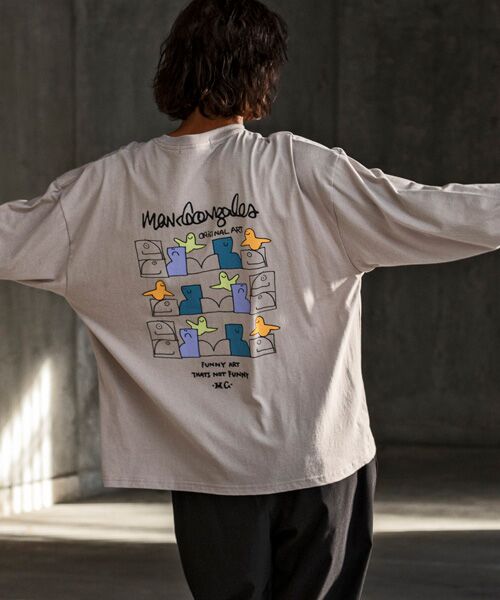 SHIFFON / シフォン Tシャツ | バックプリントロングTシャツ/4type/4colors | 詳細20