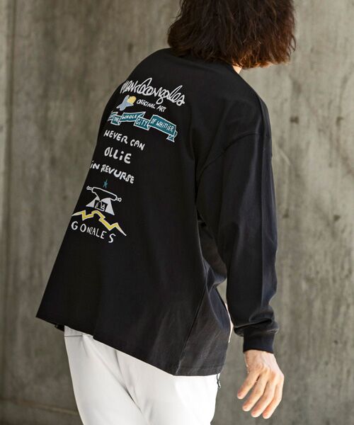 SHIFFON / シフォン Tシャツ | バックプリントロングTシャツ/4type/4colors | 詳細21